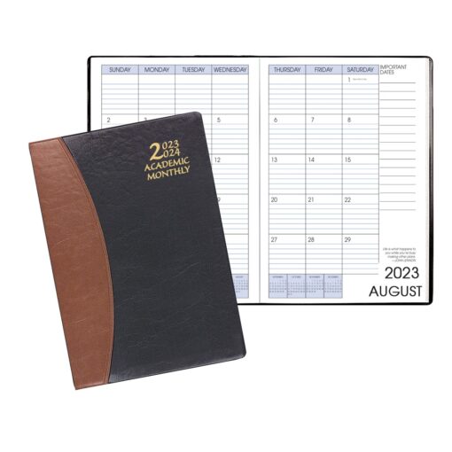 Academic Monthly Planner w/ Carriage Vinyl Cover-2