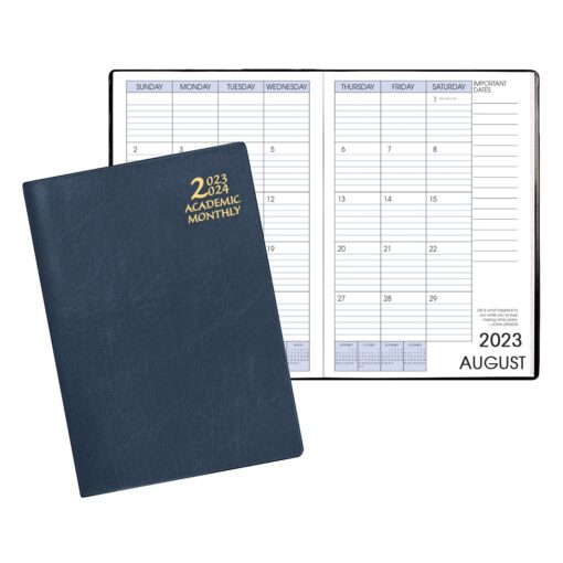 Academic Monthly Planner w/ Continental Vinyl Cover-2