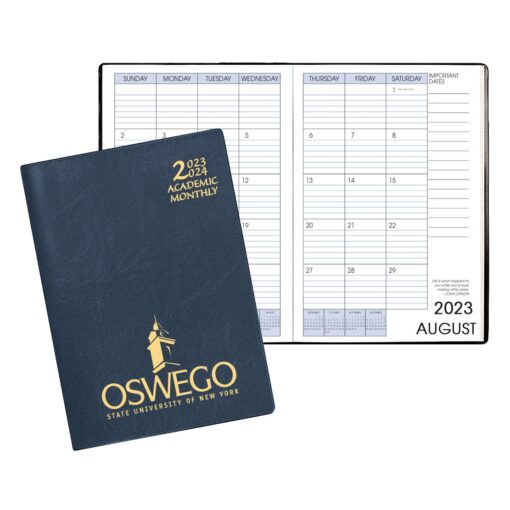 Academic Monthly Planner w/ Continental Vinyl Cover-1