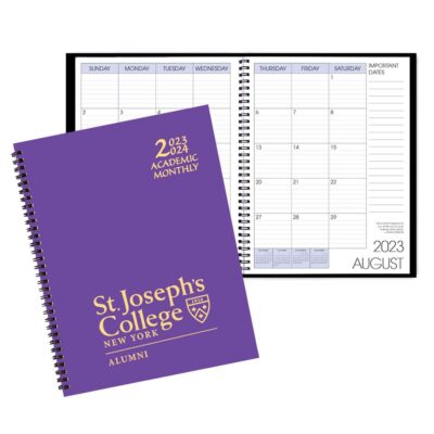Academic Wire Bound Monthly Desk Planner w/ Technocolor Cover-1