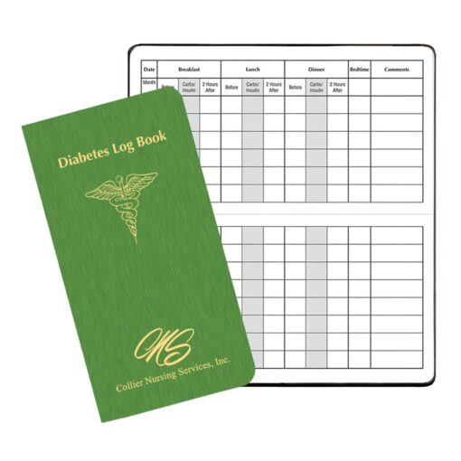 Diabetes Log Book w/ Shimmer Cover-1