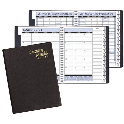 Executive Monthly Planner w/ Continental Vinyl Cover-2