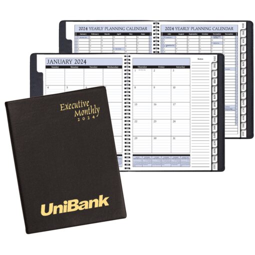 Executive Monthly Planner w/ Continental Vinyl Cover-1