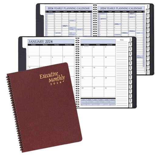 Executive Monthly Planner w/ Leatherette Cover-2