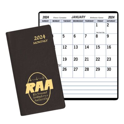 Large Print Monthly Pocket Planner w/ Continental Cover-1