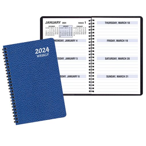 Large Print Weekly Desk Planner w/ Cobblestone Cover-2