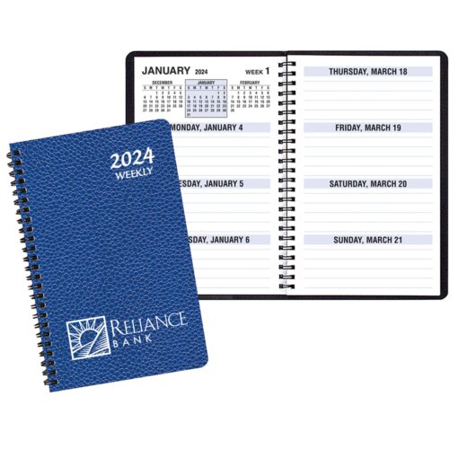 Large Print Weekly Desk Planner w/ Cobblestone Cover-1