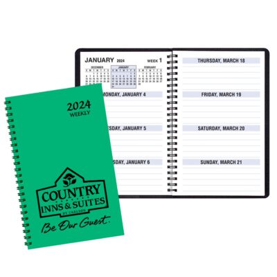 Large Print Weekly Desk Planners w/ TechnoColor Cover-1
