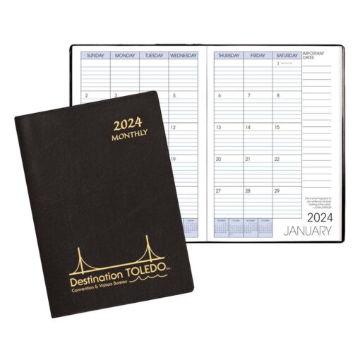 Monthly Desk Refillable Appointment Planner w/ Continental Vinyl Cover-1