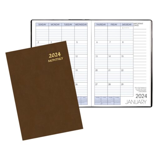 Monthly Desk Saddle Stitched Appointment Planner w/ Canyon Cover-2