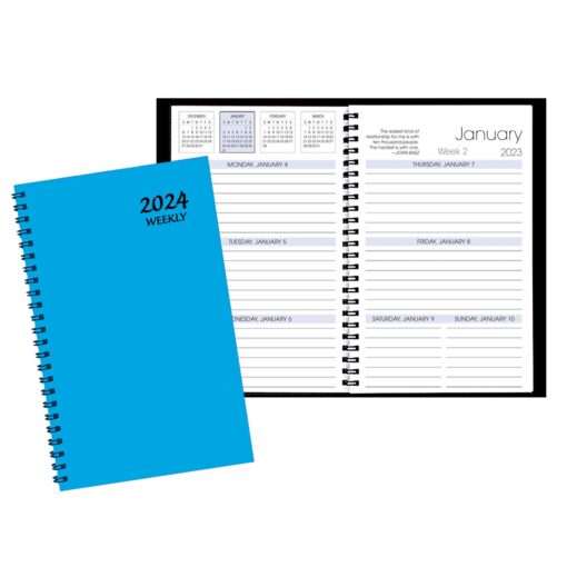 Weekly Desk Appointment Planner w/ Technocolor Cover-2