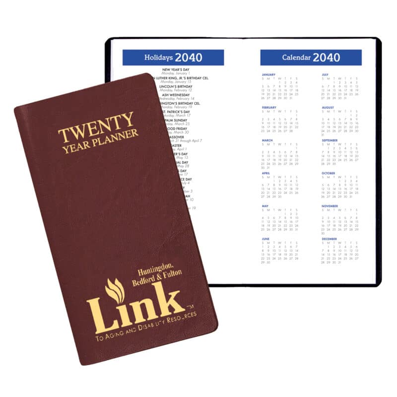 Custom 20 Year Reference Planner w/ Continental Vinyl Cover