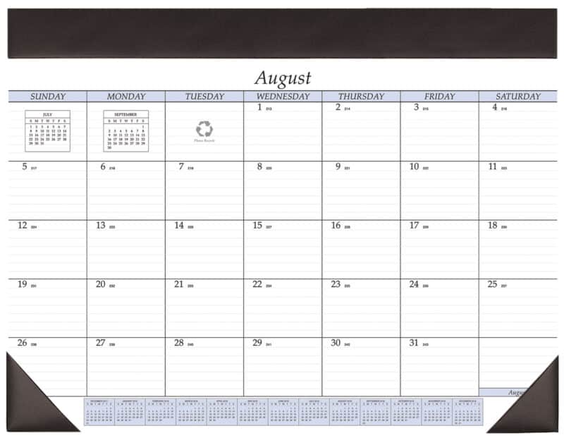Custom Academic Desk Calendar Pad - 3