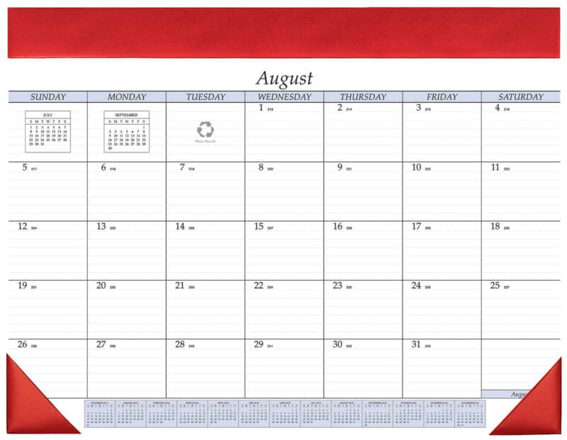 Custom Academic Desk Calendar Pad - 5