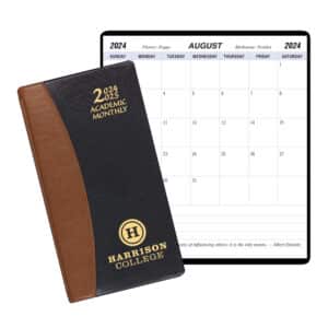 Custom Academic Monthly Pocket Planner w/ Carriage Vinyl Cover