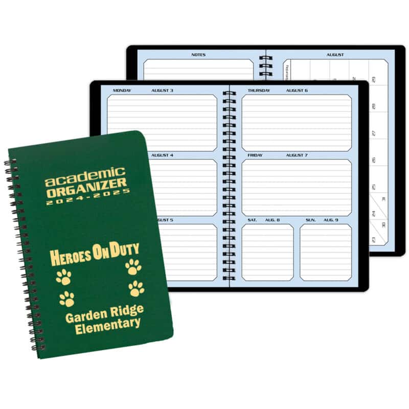 Custom Academic Organizer w/ Leatherette cover