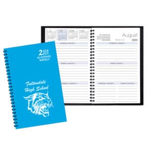 Custom Academic Weekly Planner w / Technocolor Cover