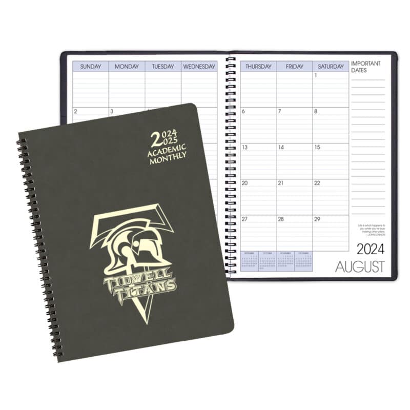 Custom Academic Wire Bound Monthly Appointment Planner w/ Canyon Cover