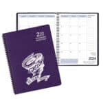 Custom Academic Wire Bound Monthly Desk Planner w/ Cobblestone Cover