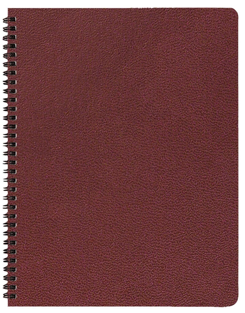 Custom Academic Wire Bound Monthly Desk Planner w/ Leatherette Cover - 3