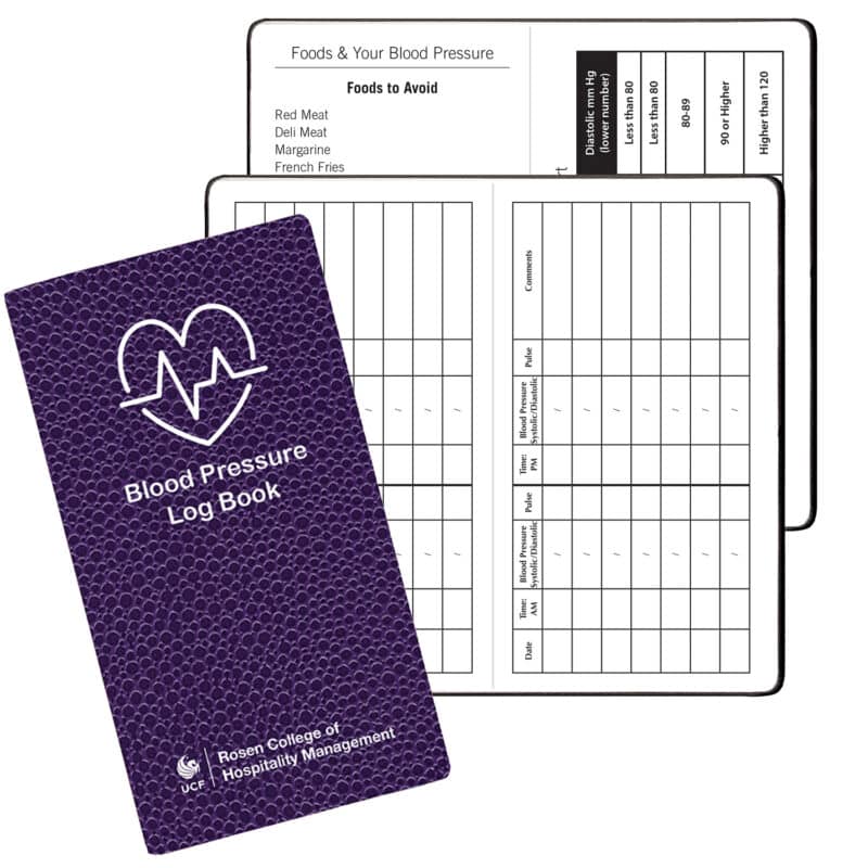 Custom Blood Pressure Log Book w/ Cobblestone Cover
