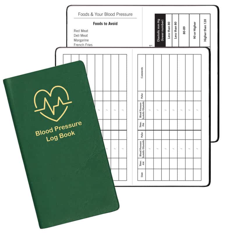Custom Blood Pressure Log Book w/ Continental Cover - 1