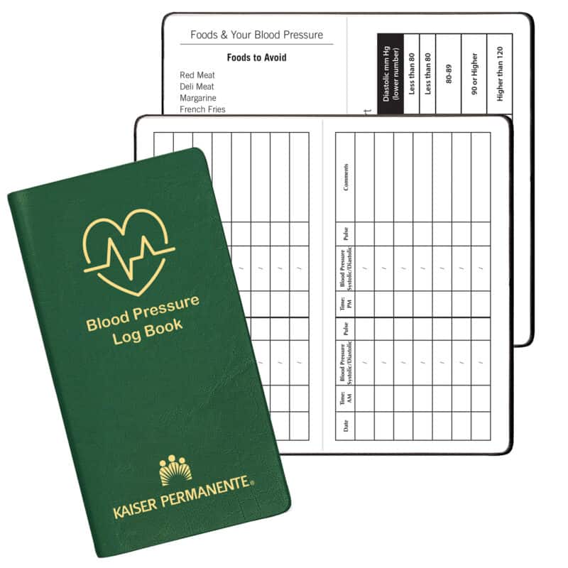 Custom Blood Pressure Log Book w/ Continental Cover
