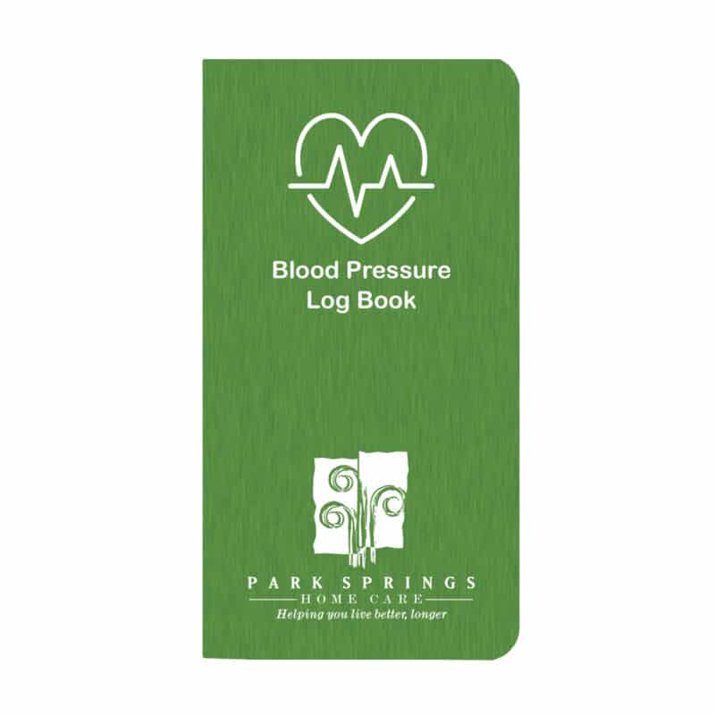 Custom Blood Pressure Log Book w/ Shimmer Cover - 4