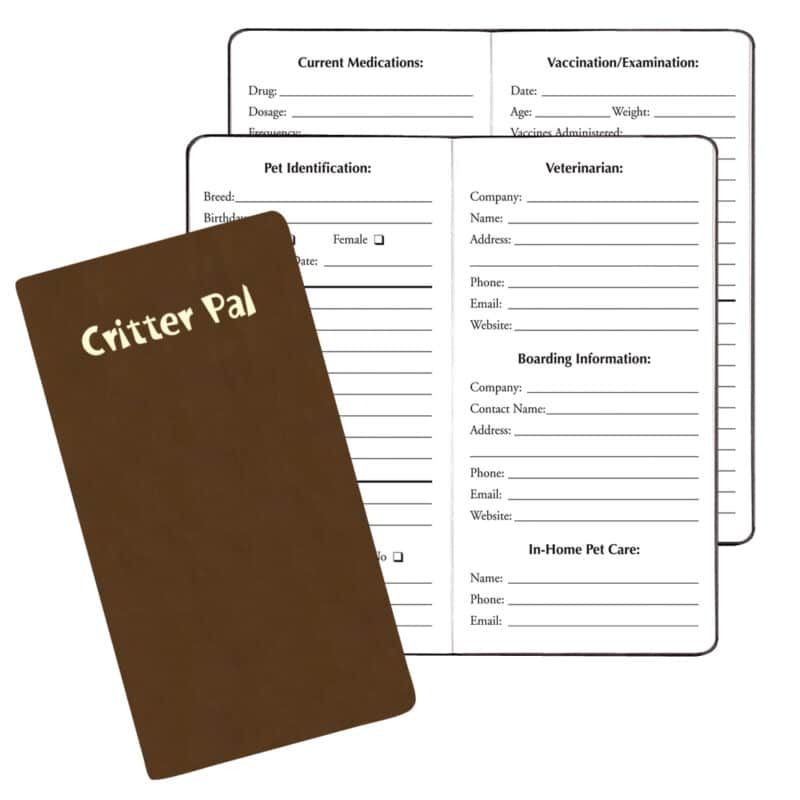 Custom Critter Pal-Pet Information Journal/ Canyon Covers - 1