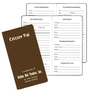 Custom Critter Pal-Pet Information Journal/ Canyon Covers