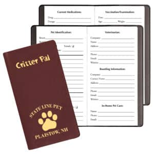 Custom Critter Pal-Pet Information Journal/ Continental Covers