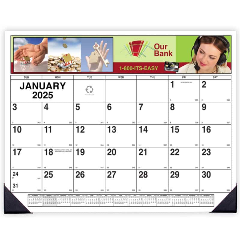 Custom Custom 4 Color Desk Pad Calendar