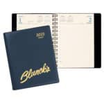 Custom Daily Classic Wire Bound Diary w/ Continental Vinyl Cover