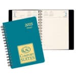Custom Daily Classic Wire Bound Diary w/ Shimmer Cover