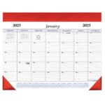 Custom Desk Pad Calendar w/ Leatherette Header - 1