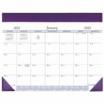 Custom Desk Pad Calendar w/ Leatherette Header - 5