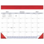 Custom Desk Pad Calendar w/ Leatherette Header - 6