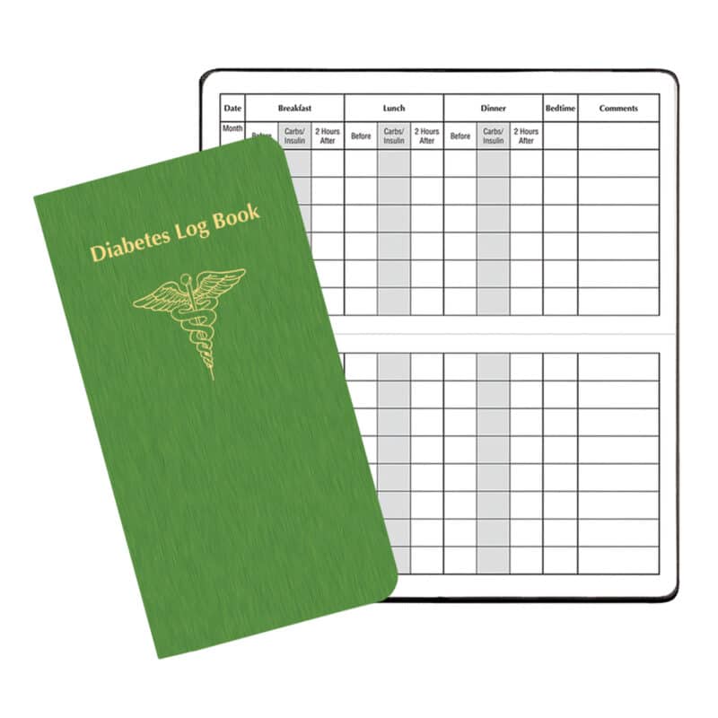 Custom Diabetes Log Book w/ Shimmer Cover - 1