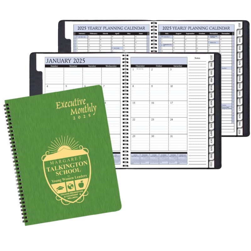 Custom Executive Monthly Planner w/ Shimmer Cover