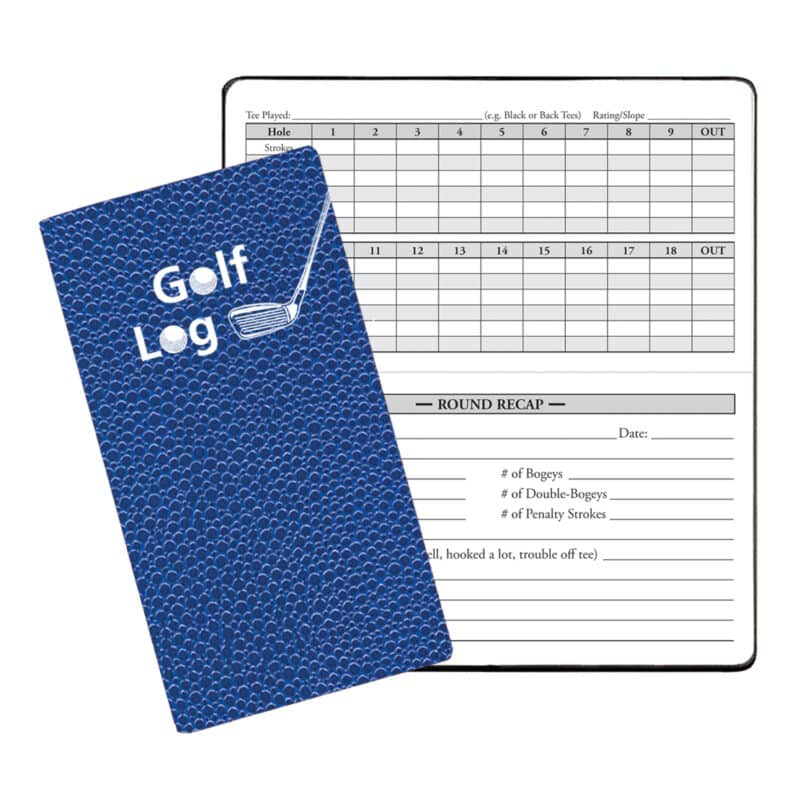 Custom Golf Log w/ Cobblestone Cover - 1