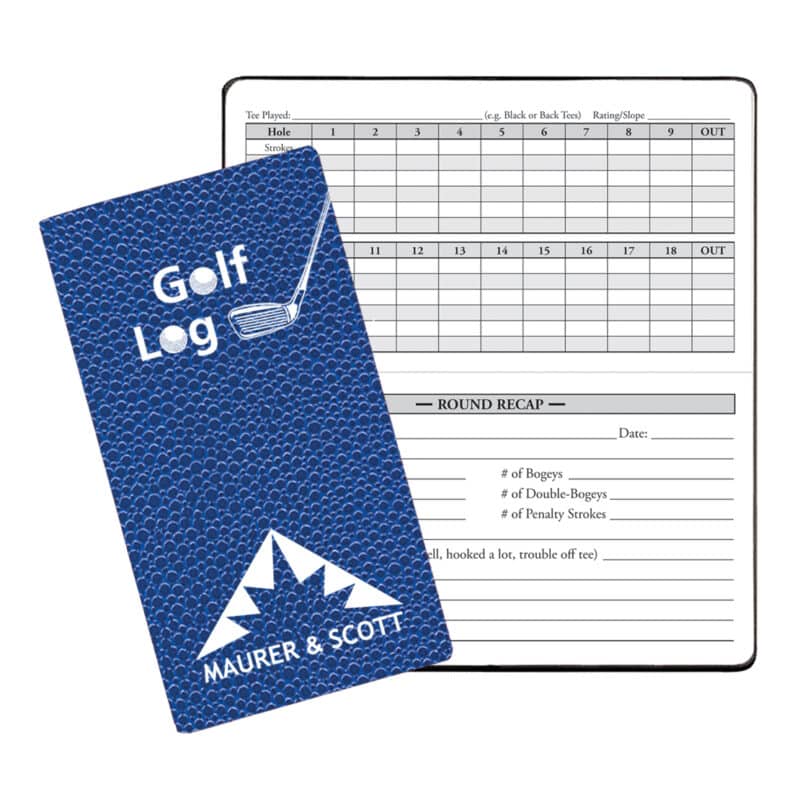 Custom Golf Log w/ Cobblestone Cover