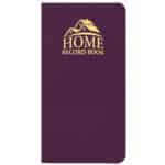 Custom Home Record Book w/ Leatherette Cover - 8