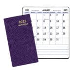 Custom Large Print Monthly Pocket Planner w/ Cobblestone Cover - 1