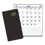 Custom Large Print Monthly Pocket Planner w/ Leatherette Cover - 1