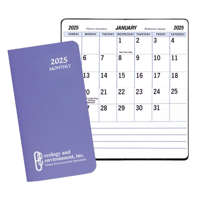 Custom Large Print Monthly Pocket Planner w/ Twilight Cover