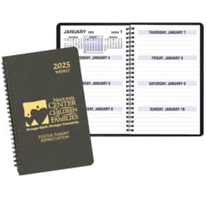 Custom Large Print Weekly Desk Planner w/ Canyon Cover