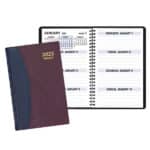 Custom Large Print Weekly Desk Planner w/ Carriage Vinyl Cover - 1