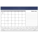 Custom Leatherette Computer Station Desk Pad Calendar - 1