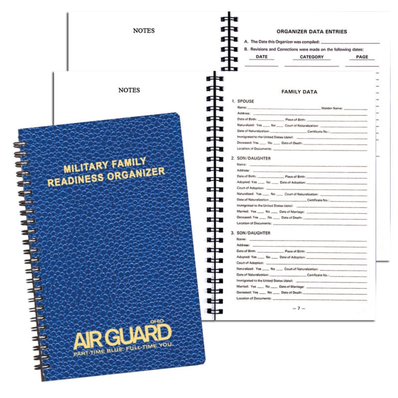Custom Military Readiness Organizer/ Cobblestone Cover