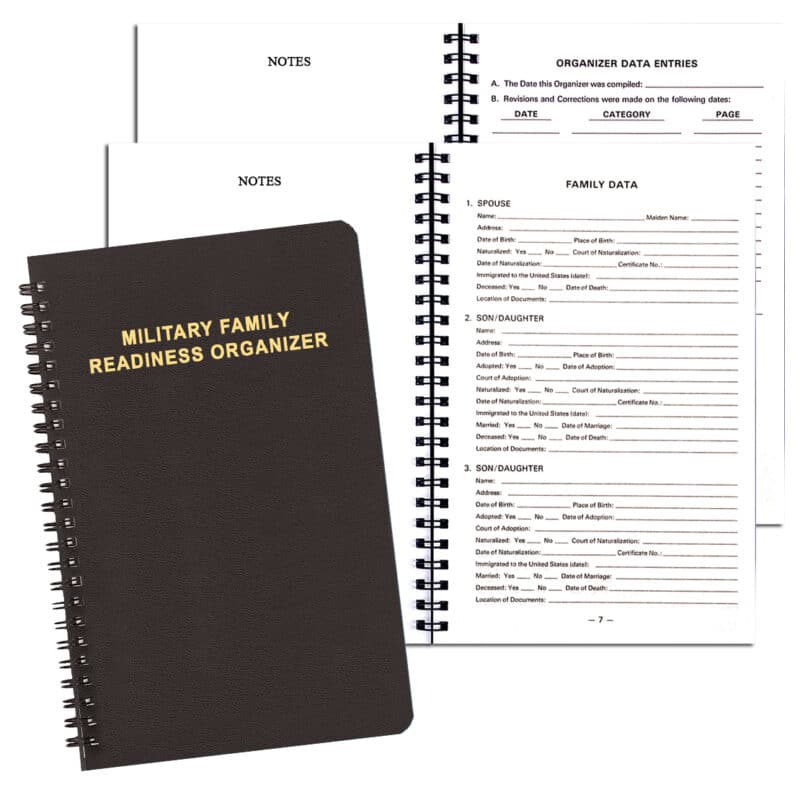 Custom Military Readiness Organizer/ Leatherette Cover - 1